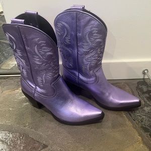 Jeffrey Campbell cowboy boots. Purple metallic size 10. Never worn.